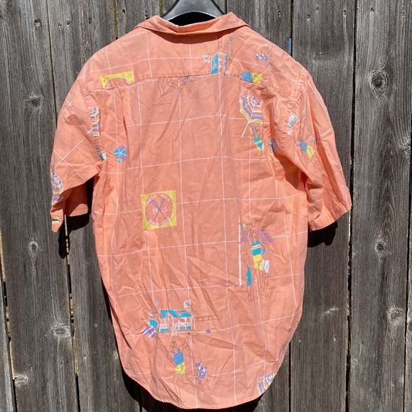 Vintage 80s 90s All Over Print Button Up Shirt - Picture 2 of 7